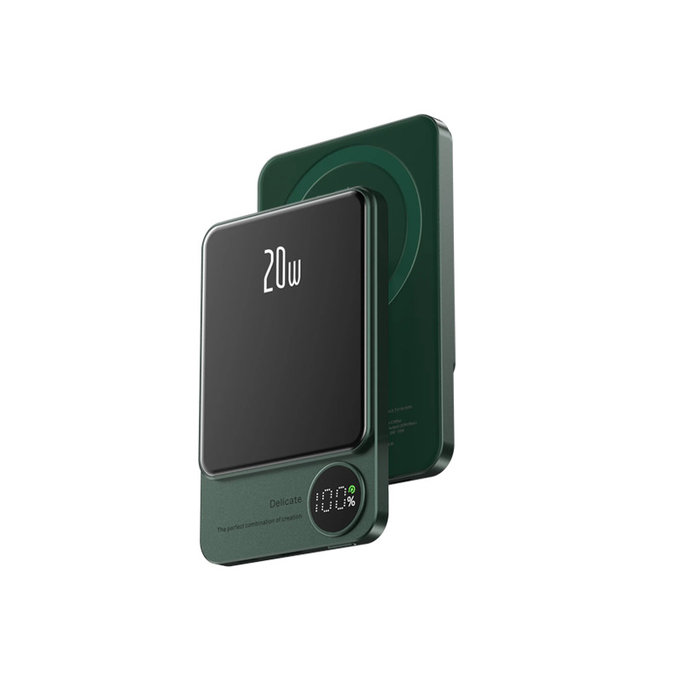 FixPremium - MagSafe PowerBank avec LCD 5000mAh, vert