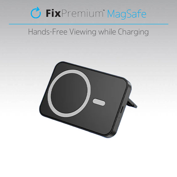FixPremium - MagSafe PowerBank avec Support 5000mAh, noir