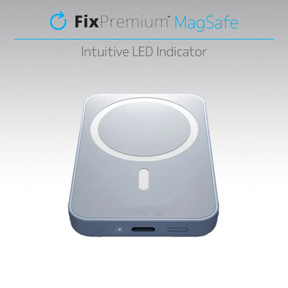 FixPremium - MagSafe PowerBank 5000mAh, bleu