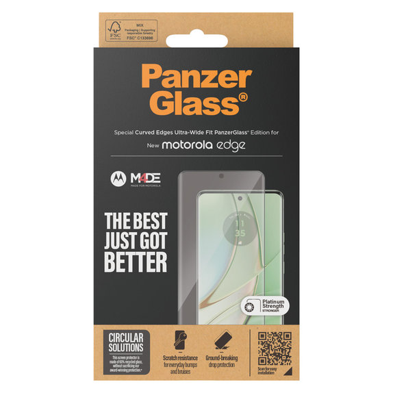 Verre trempé UWF pour Motorola Edge 50 Pro, Noir, PanzerGlass