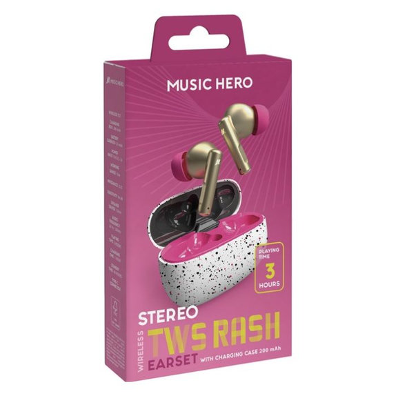 Music Hero - Casque sans fil TWS RASH, fantasy pink