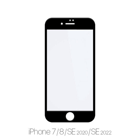 FixPremium FullCover Glass - Verre trempé pour iPhone 7, 8, SE 2020 & SE 2022 (10 Pack)