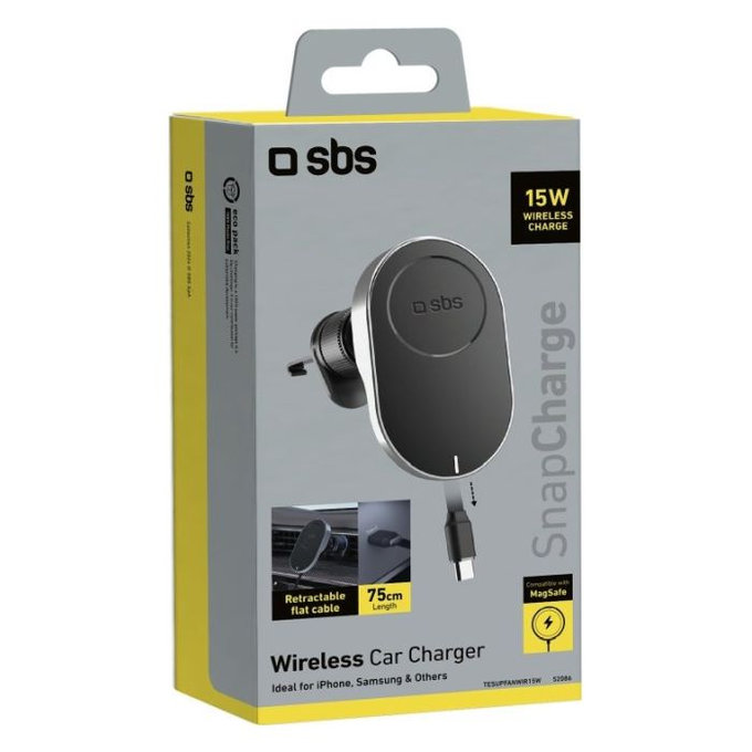 SBS - Support de voiture avec MagSafe, 15W, noir