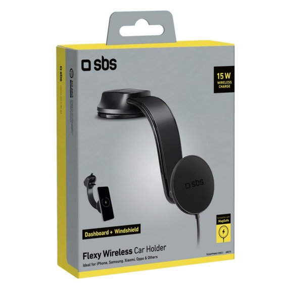 SBS - Support de voiture Flexy avec MagSafe, 15W, noir
