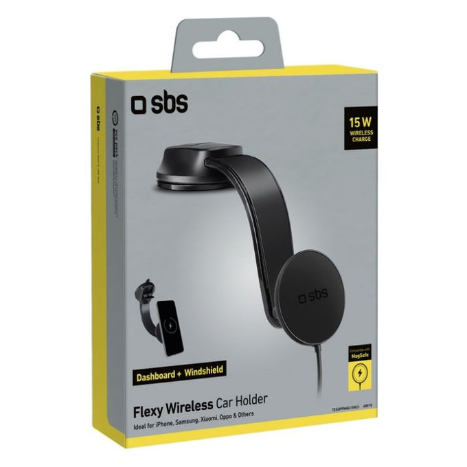 SBS - Support de voiture Flexy avec MagSafe, 15W, noir