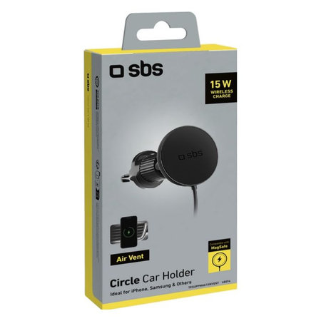 SBS - Support de voiture Circle avec MagSafe, 15W, noir