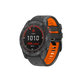 FixPremium - Bracelet silicone bicolore pour Garmin (QuickFit 26mm), gris