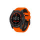 FixPremium - Bracelet silicone bicolore pour Garmin (QuickFit 26mm), orange
