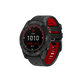 FixPremium - Bracelet silicone bicolore pour Garmin (QuickFit 20mm), noir