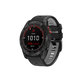 FixPremium - Bracelet silicone bicolore pour Garmin (QuickFit 26mm), noir