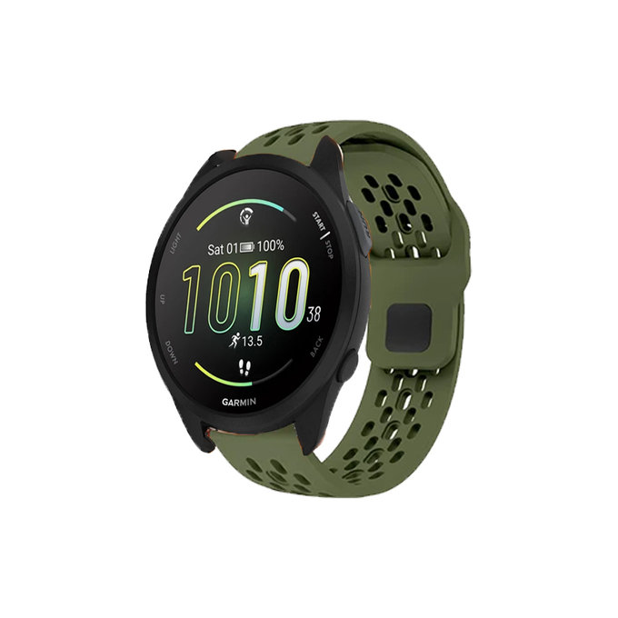 FixPremium - Courroie universelle en silicone pour Garmin (20mm), vert