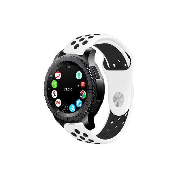 FixPremium - Bracelet sportif en silicone pour Garmin (20mm), blanc