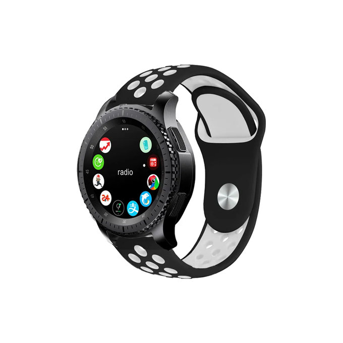 FixPremium - Bracelet sportif en silicone pour Garmin (20mm), noir