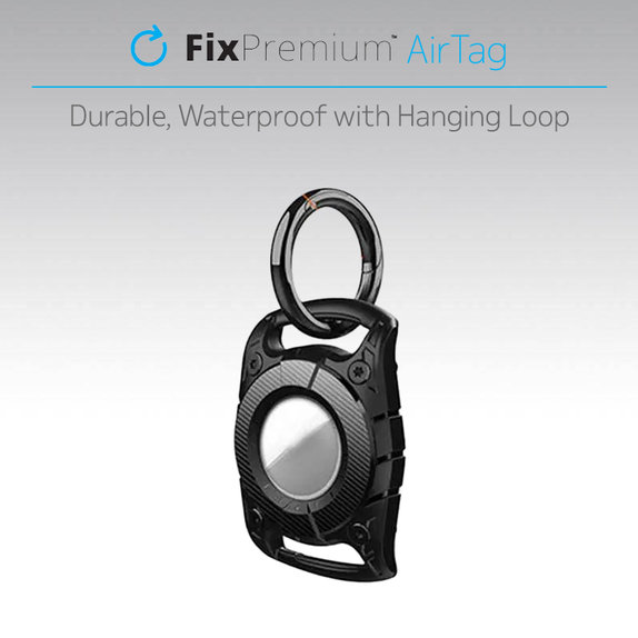 FixPremium - Collier AirTag pour chiens et chats, noir