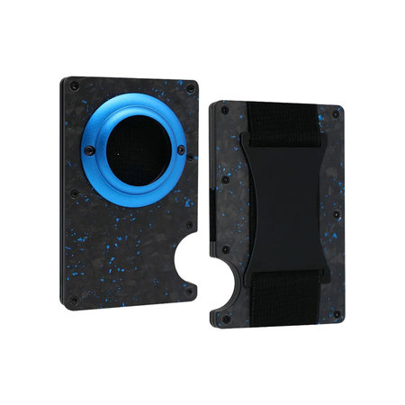 FixPremium - Portefeuille AirTag Carbon avec sangle, bleu