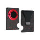 FixPremium - Portefeuille AirTag Carbon avec clip, rouge