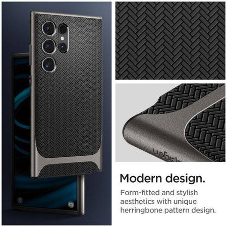 Spigen - Étui Neo Hybrid pour Samsung Galaxy S24 Ultra, Gunmetal