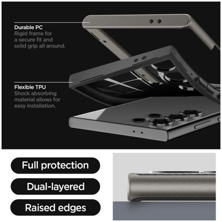 Spigen - Étui Neo Hybrid pour Samsung Galaxy S24 Ultra, Gunmetal