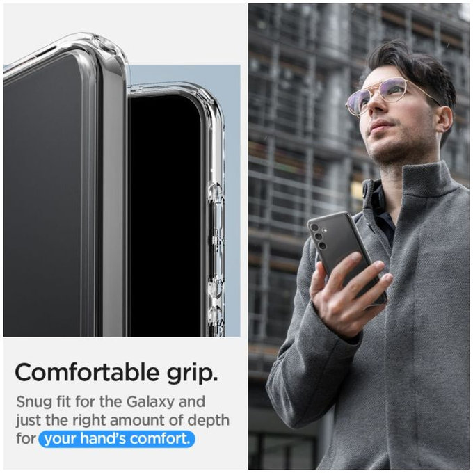 Spigen - Étui Ultra Hybrid pour Samsung Galaxy S24 Plus, Crystal Clear