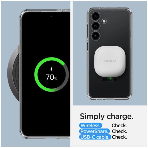 Spigen - Étui Ultra Hybrid pour Samsung Galaxy S24 Plus, Crystal Clear