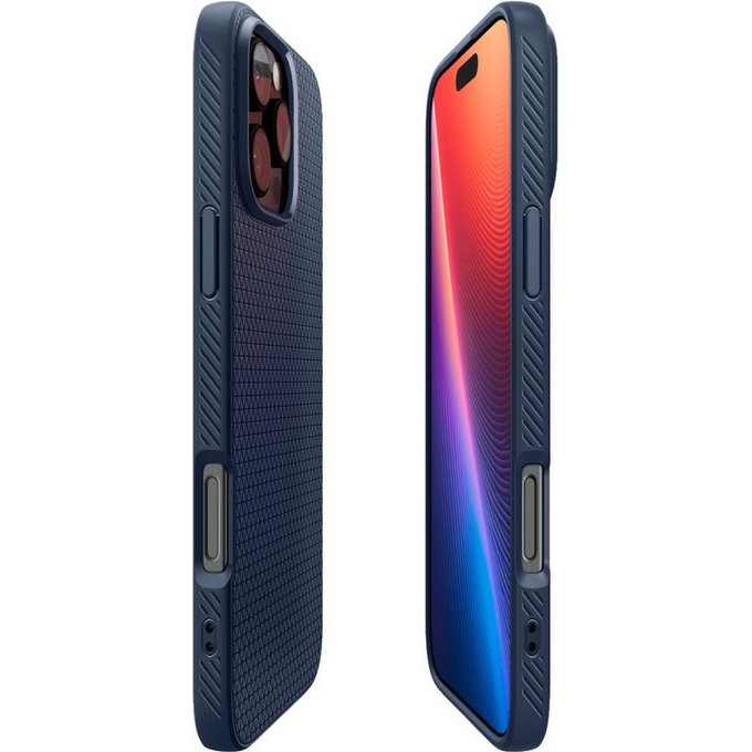 Spigen - Étui Liquid Air pour iPhone 16 Pro Max, navy blue