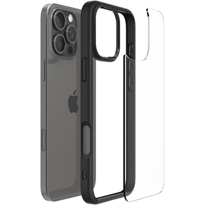 Spigen - Étui Ultra Hybrid pour iPhone 16 Pro Max, matte black