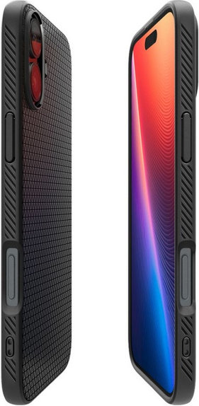 Spigen - Étui Liquid Air pour iPhone 16 Plus, matte black