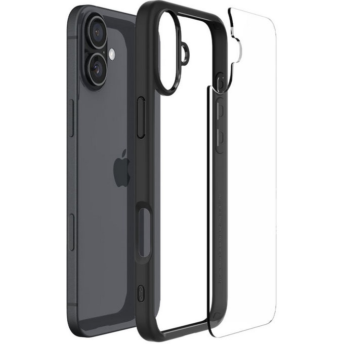 Spigen - Étui Ultra Hybrid pour iPhone 16 Plus, matte black