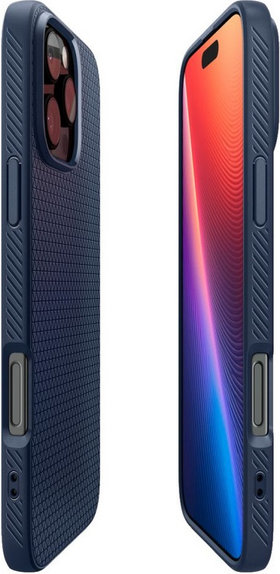 Spigen - Étui Liquid Air pour iPhone 16 Pro, navy blue