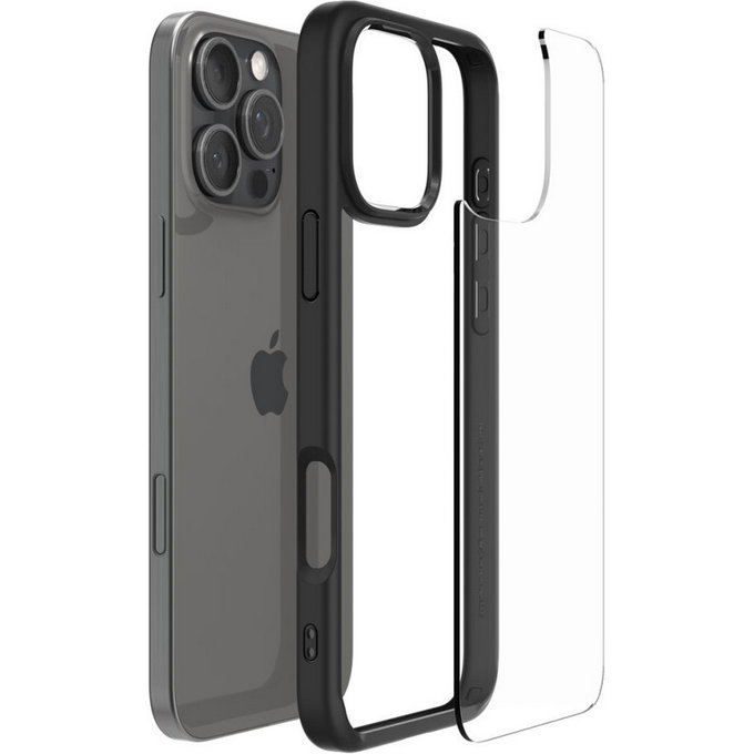 Spigen - Étui Ultra Hybrid pour iPhone 16 Pro, matte black