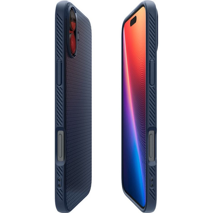Spigen - Étui Liquid Air pour iPhone 16, navy blue