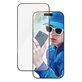 Verre trempé UWF avec applicateur pour iPhone 16 Pro, Noir, PanzerGlass