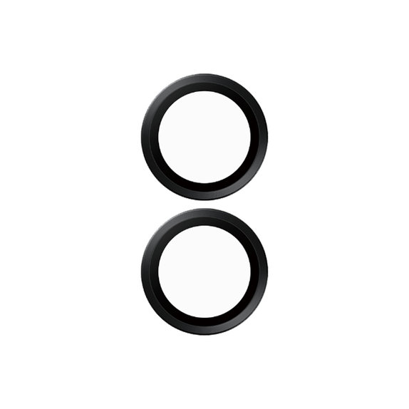 PanzerGlass - Couvercle de Protection d'Objectif d'Appareil Hoops pour iPhone 16 et 16 Plus, noir