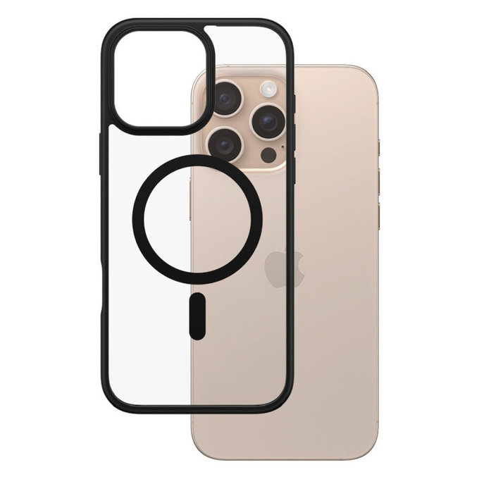 Étui HardCase avec MagSafe pour iPhone 16 Pro Max, noir, PanzerGlass