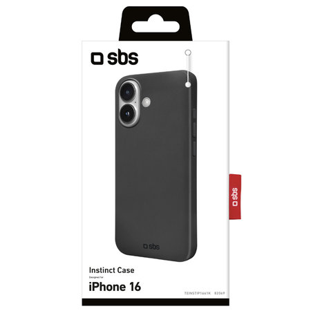 SBS - Étui Instinct pour iPhone 16, noir