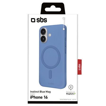 SBS - Étui Instinct Mag avec MagSafe pour iPhone 16, bleu