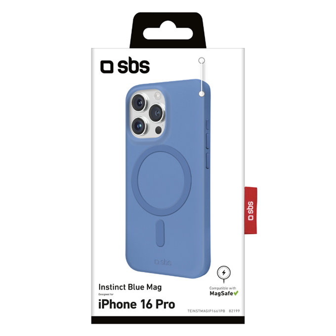 SBS - Étui Instinct Mag avec MagSafe pour iPhone 16 Pro, bleu