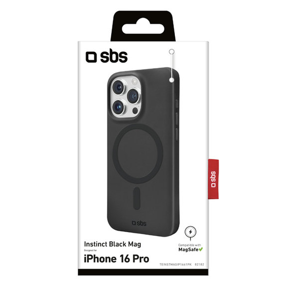SBS - Étui Instinct Mag avec MagSafe pour iPhone 16 Pro, noir