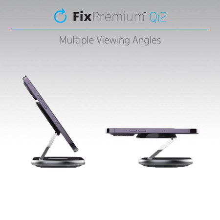 FixPremium - Support de chargement avec Qi2 pour iPhone, Apple Watch a AirPods, noir