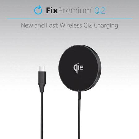 FixPremium - MagSafe Chargeur avec Qi2, noir