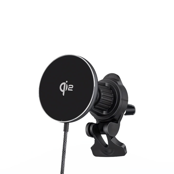 FixPremium - MagSafe Chargeur de voiture avec Qi2, noir