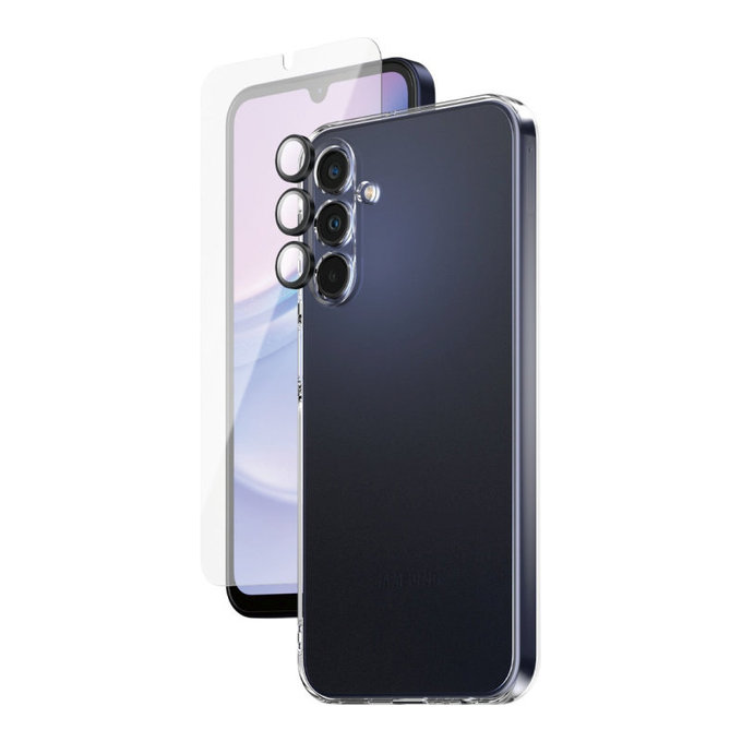 Bundle protection d’objectif photo + verre trempé UWF + coque TPU pour Samsung A15 5G, SAFE