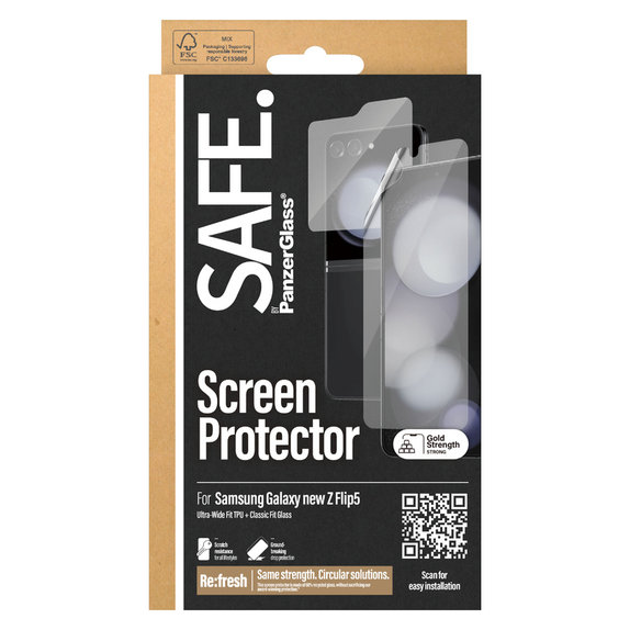 Film de protection UWF et verre trempé pour Samsung Galaxy Z Flip6, Clair, SAFE by PanzerGlass