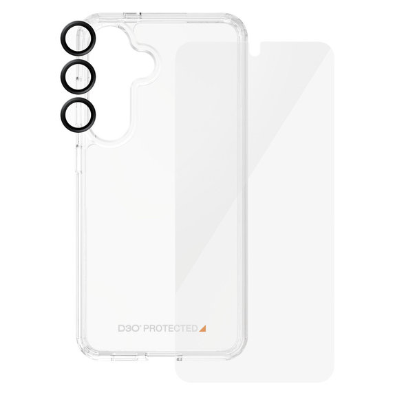 Bundle Hoops + Verre trempé UWF + Hard Case D3O pour Samsung Galaxy S24, PanzerGlass
