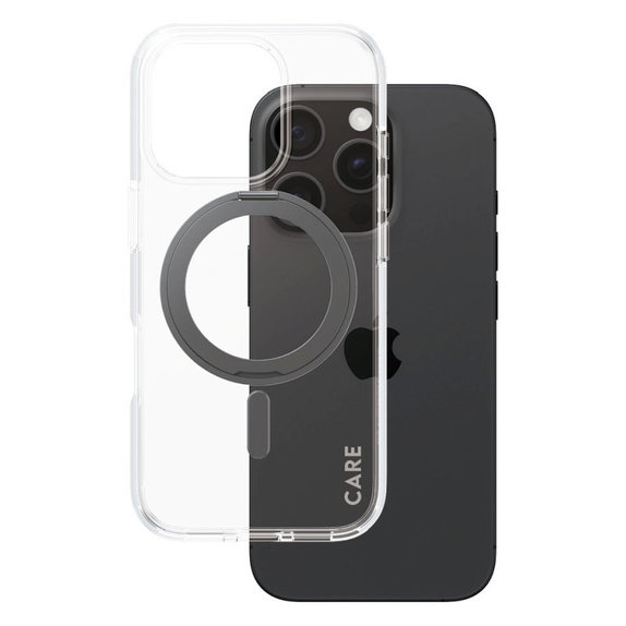 Coque Kickstand avec MagSafe pour iPhone 16 Pro, Noir, CARE
