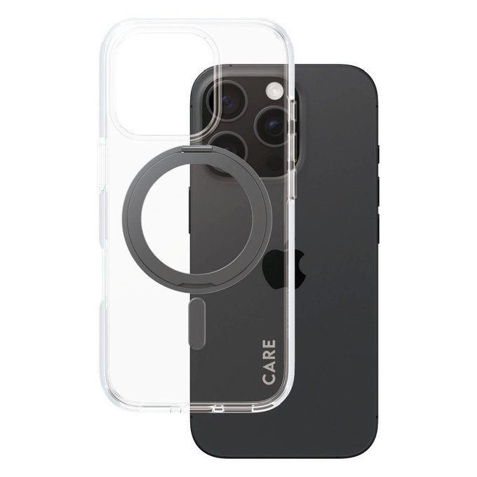 Coque Kickstand avec MagSafe pour iPhone 16 Pro, Noir, CARE