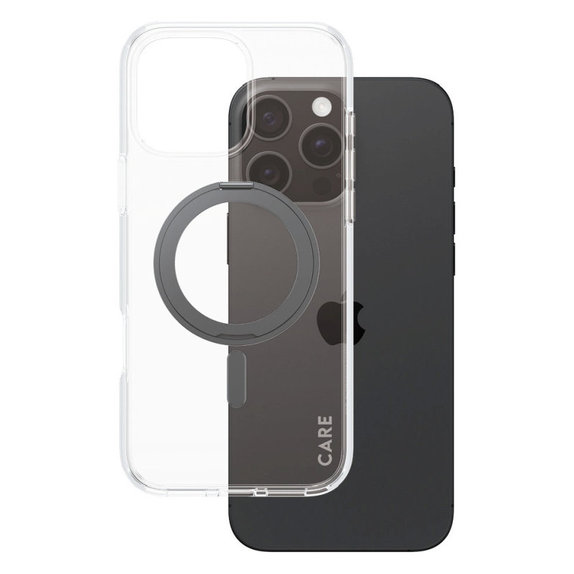Coque Kickstand avec MagSafe pour iPhone 16 Pro Max, Noir, CARE