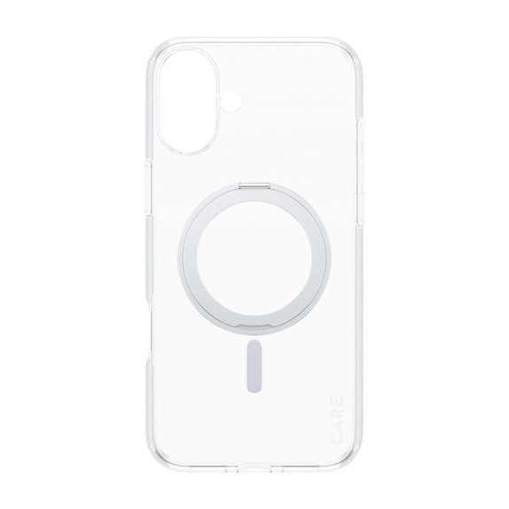 Coque Kickstand avec MagSafe pour iPhone 16 Plus, Argent, CARE