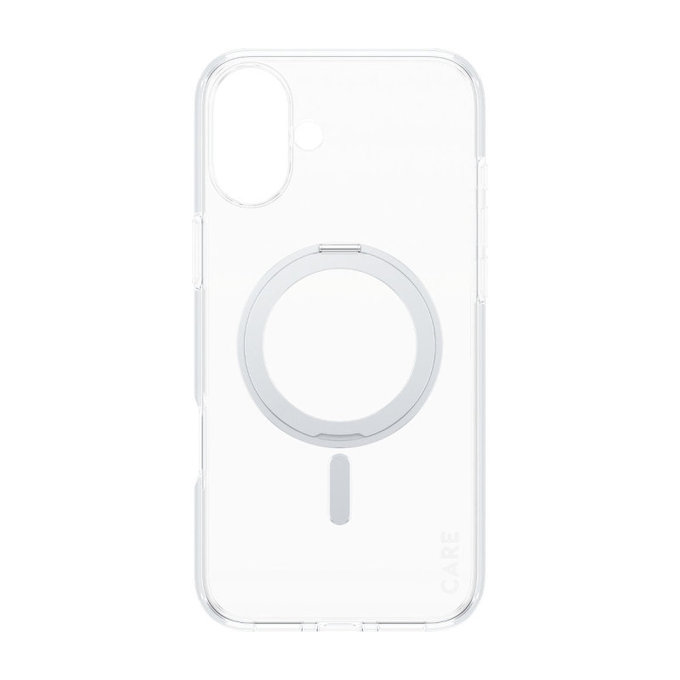 Coque Kickstand avec MagSafe pour iPhone 16 Plus, Argent, CARE