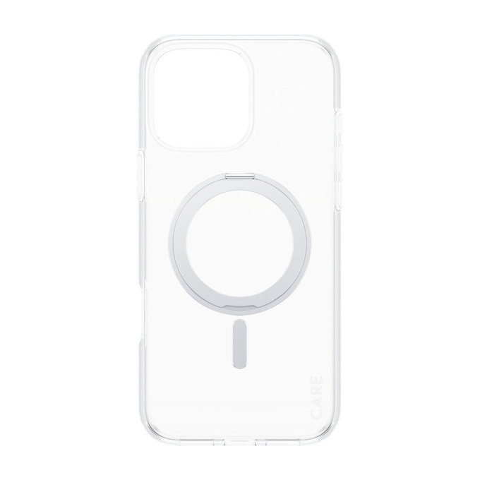 Coque Kickstand avec MagSafe pour iPhone 16 Pro Max, Argent, CARE